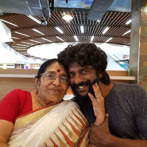 S. P. Sreekumar with mother
