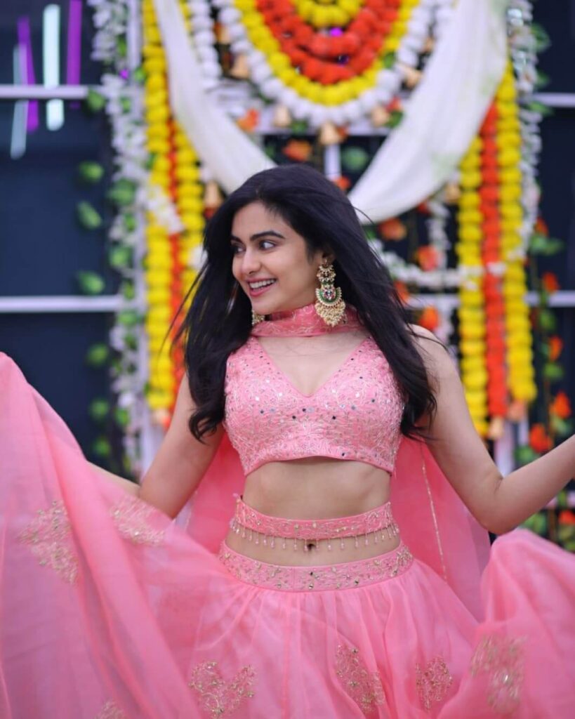 Adah Sharma in pink sexy outfit