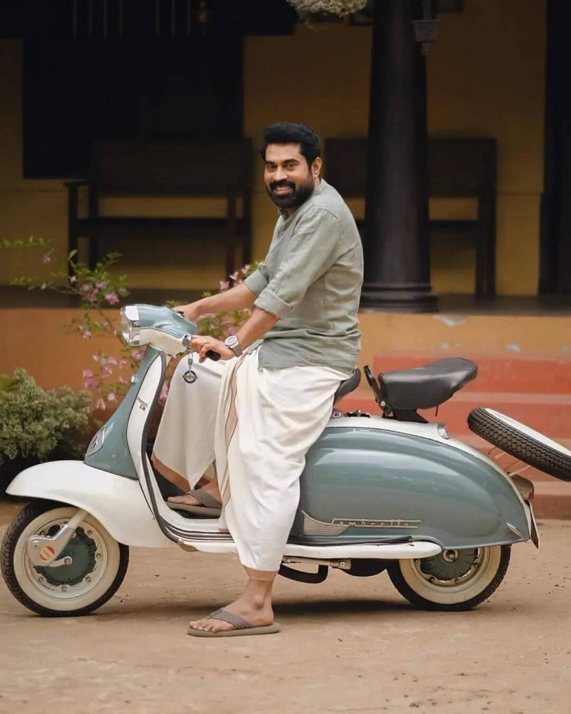 Actor Suraj Venjaramoodu in scooter