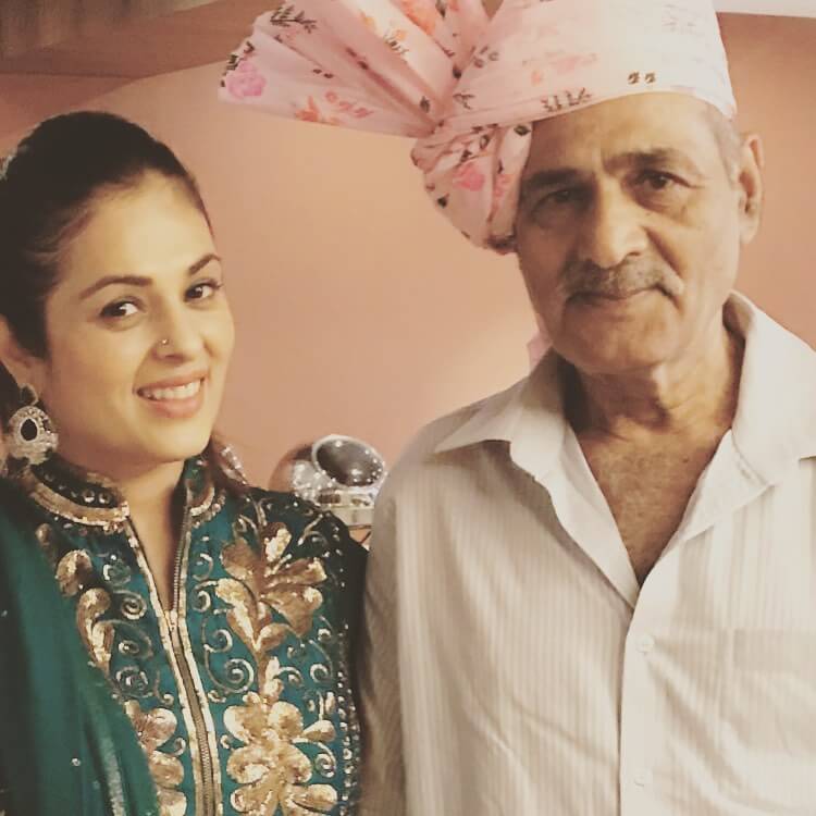 Anjana Sukhani with father