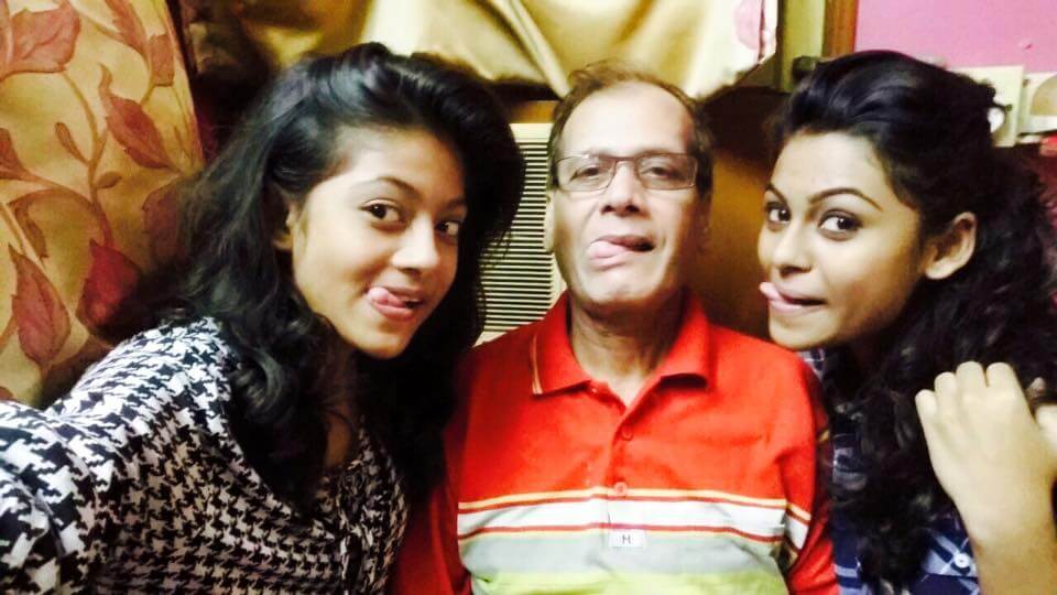 Rishika Nag with father and sister