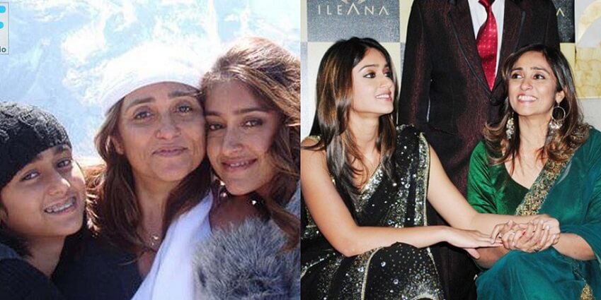 Ileana D’Cruz with mother and sisters