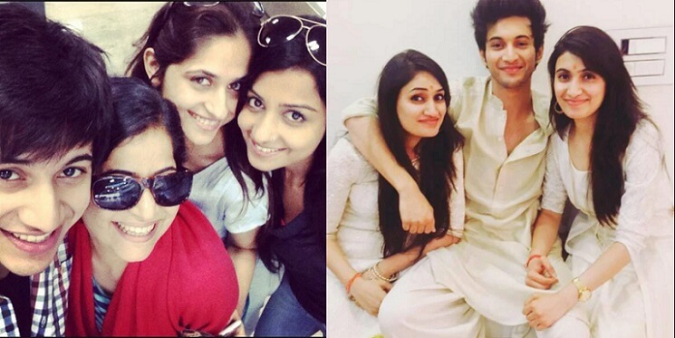 Rohit Saraf with sisters and mom