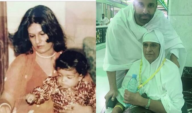 Aamir Ali with mother