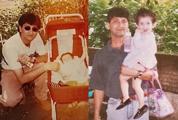 Shivaleeka Oberoi with father