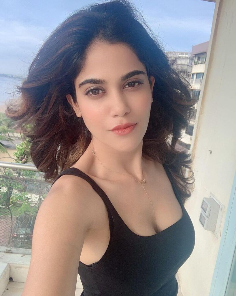 Aaditi Pohankar in sexy black top