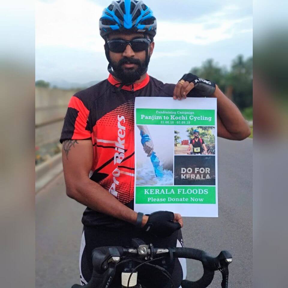 Nikhil Sasidharan cycling
