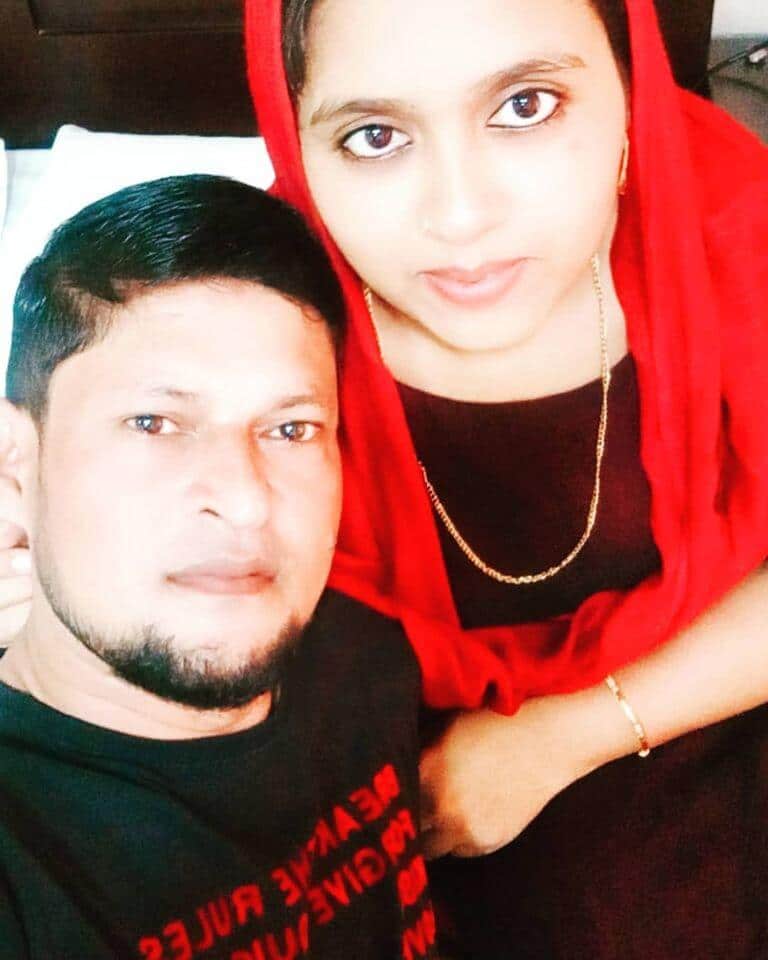 Shejitha Nishar with husband