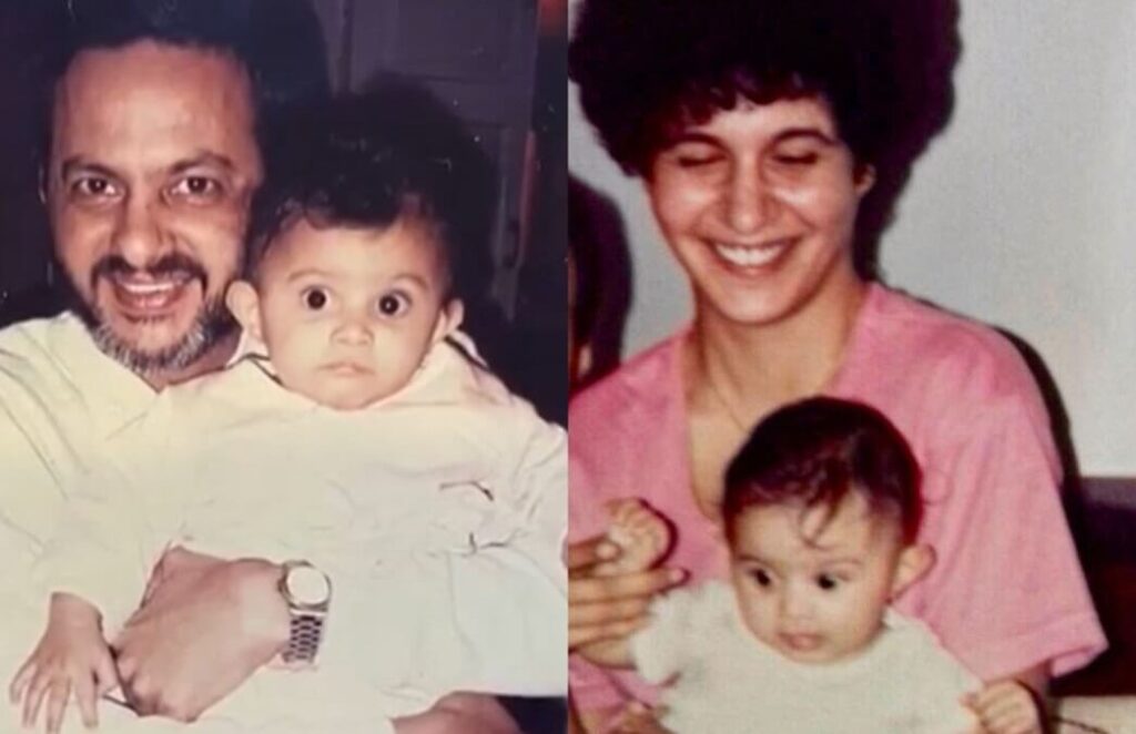 Amyra Dastur with parents