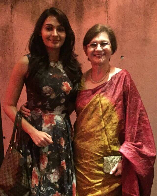 Andrea Jeremiah with mother