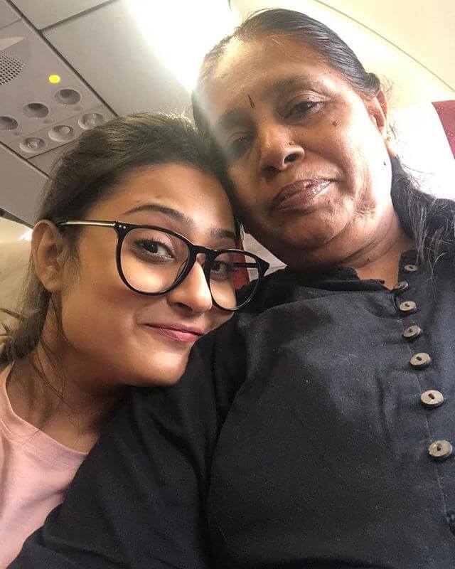 Amrutha Iyengar with mother
