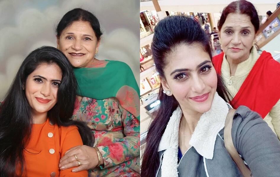 Neha Saxena with mother