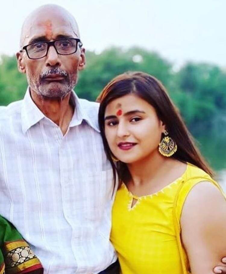 Aakanksha Awasthi with father