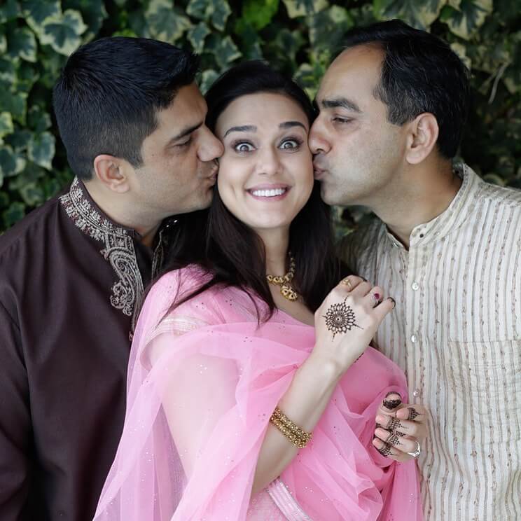Preity Zinta with brothers