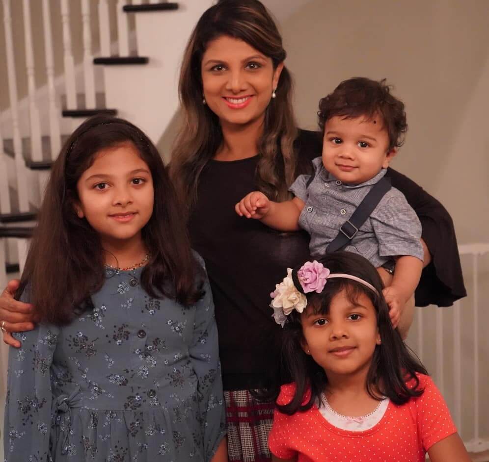 Rambha with her children
