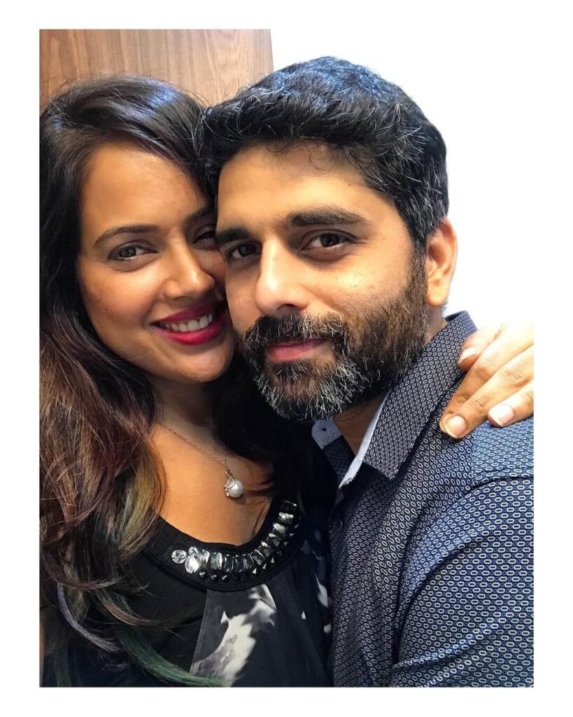 Sameera Reddy with husband