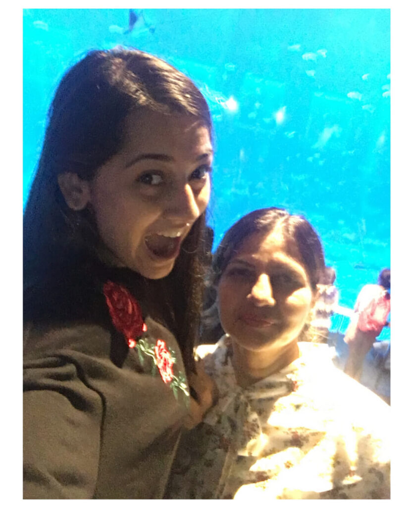 Anagha Bhosale with mother