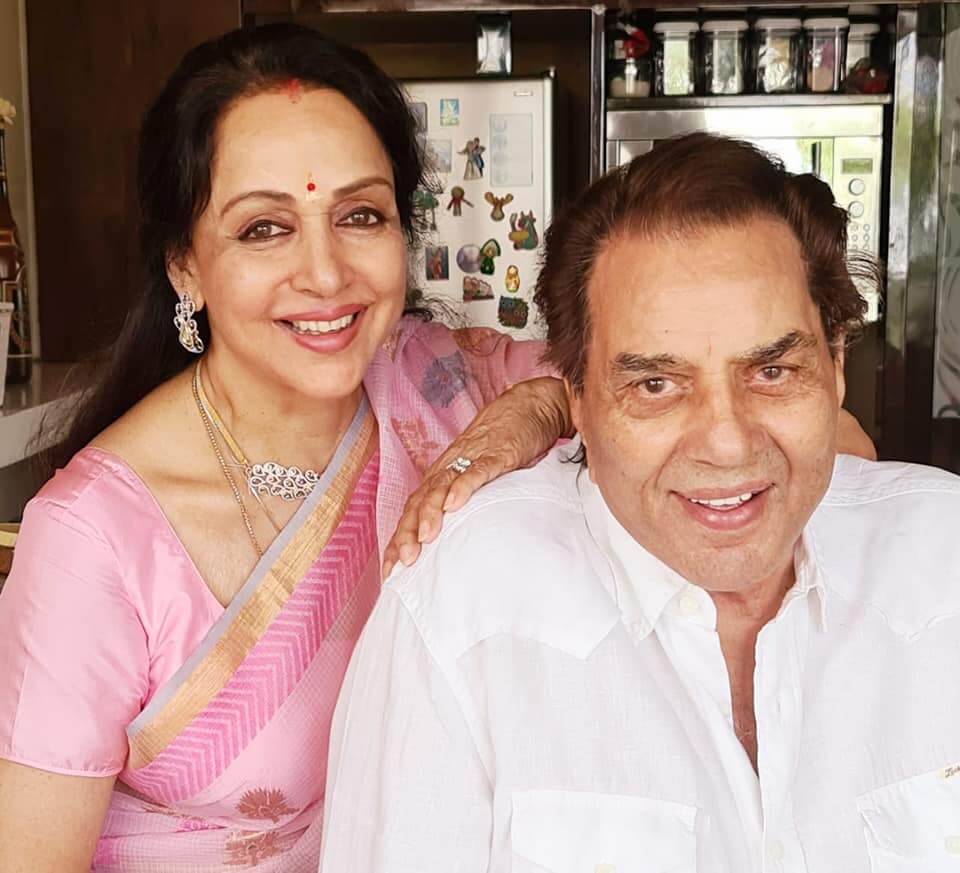 Hema Malini with husband Dharmendra