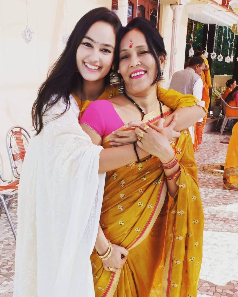 Monika Panwar with mother