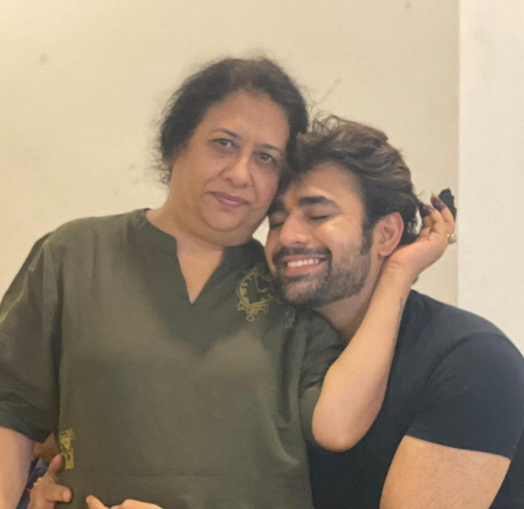 Pearl V Puri with mother