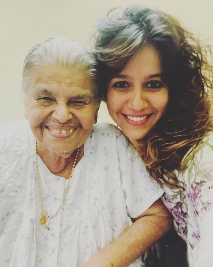Ranjini Haridas with grand mother