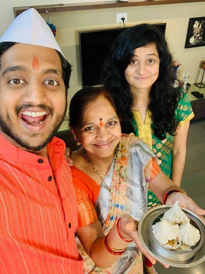Amey Wagh with family