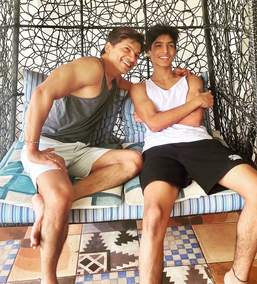 Shaan with son