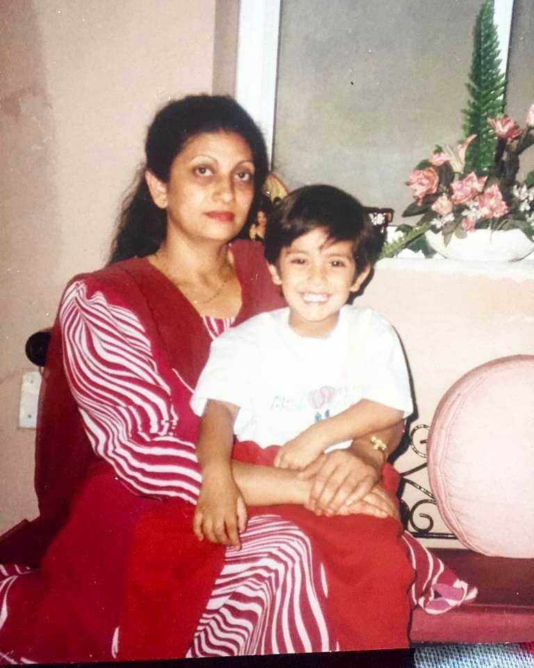 Fahmaan Khan with mother