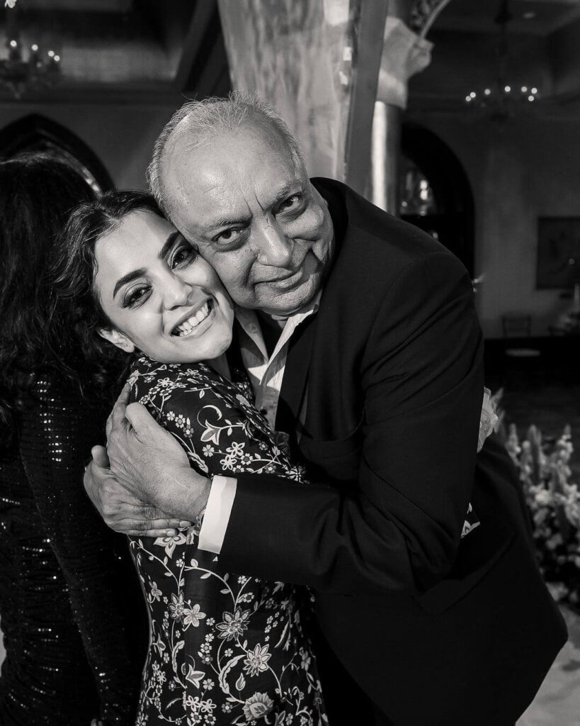Nisha Aggarwal with father