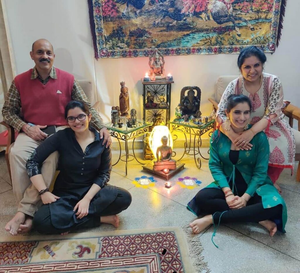 Srishti Sudhera with family