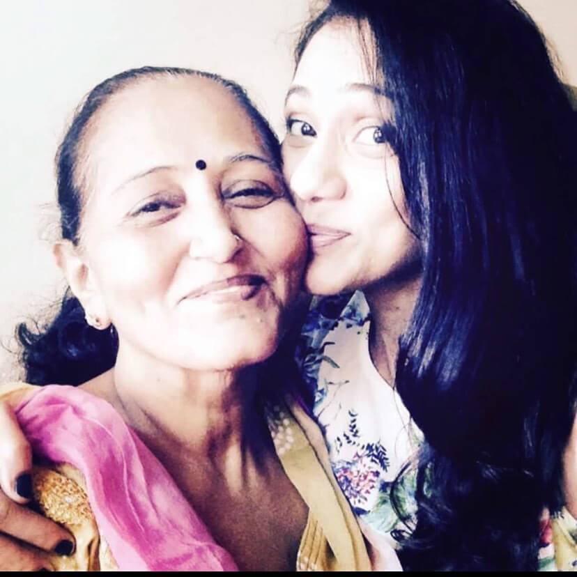 Kajal Pisal with mother