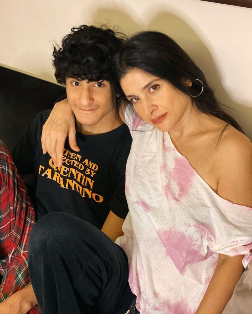 Maheep Kapoor with son