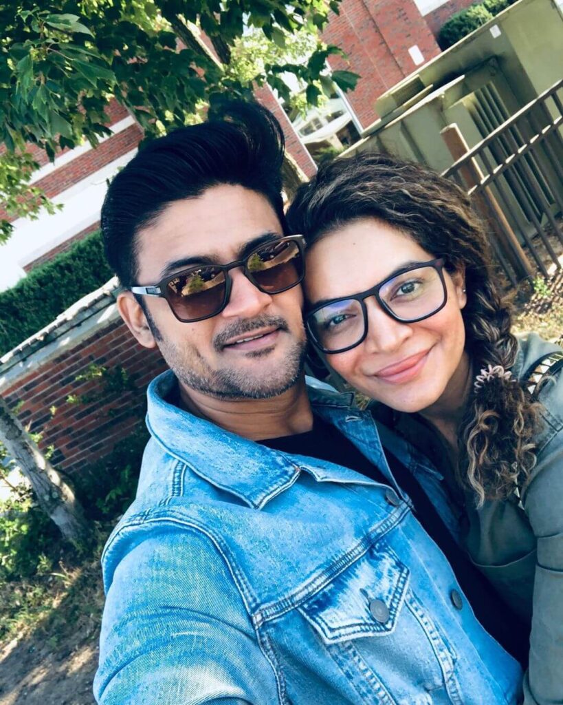 Manav Gohil with wife