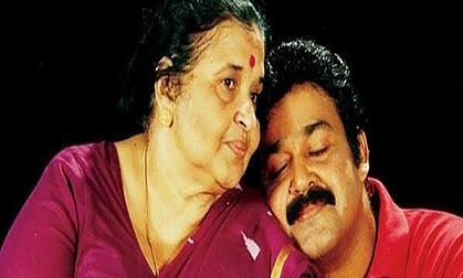 Mohanlal with mother