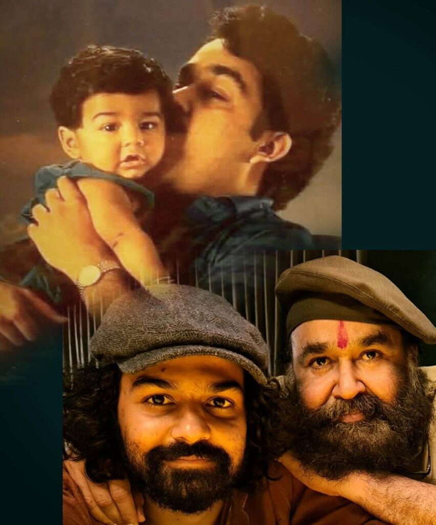Mohanlal with son