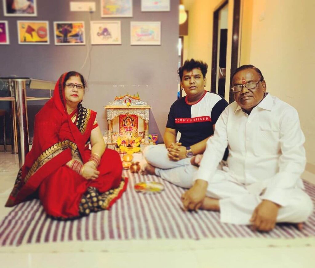 Mohit Baghel with family
