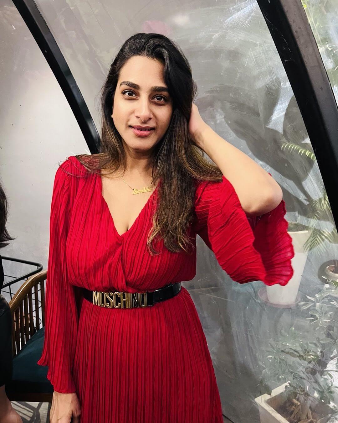 Surekha Vani in red outfit