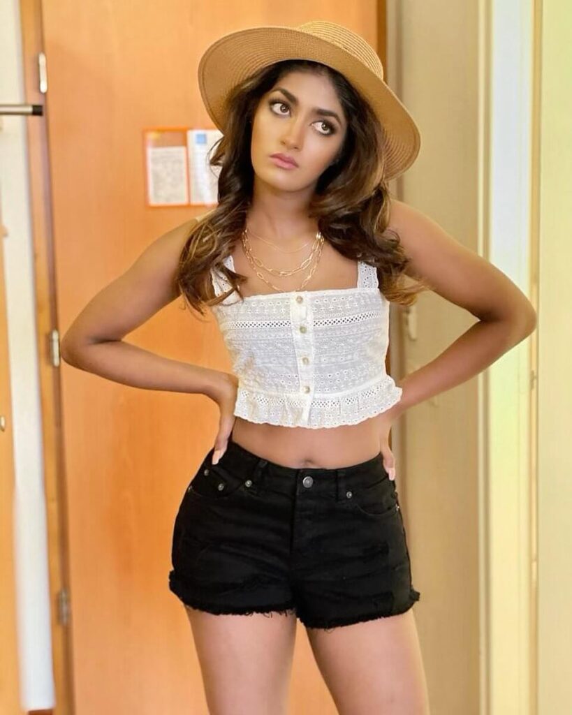 Dimple Hayathi in sexy balck shorts and white top