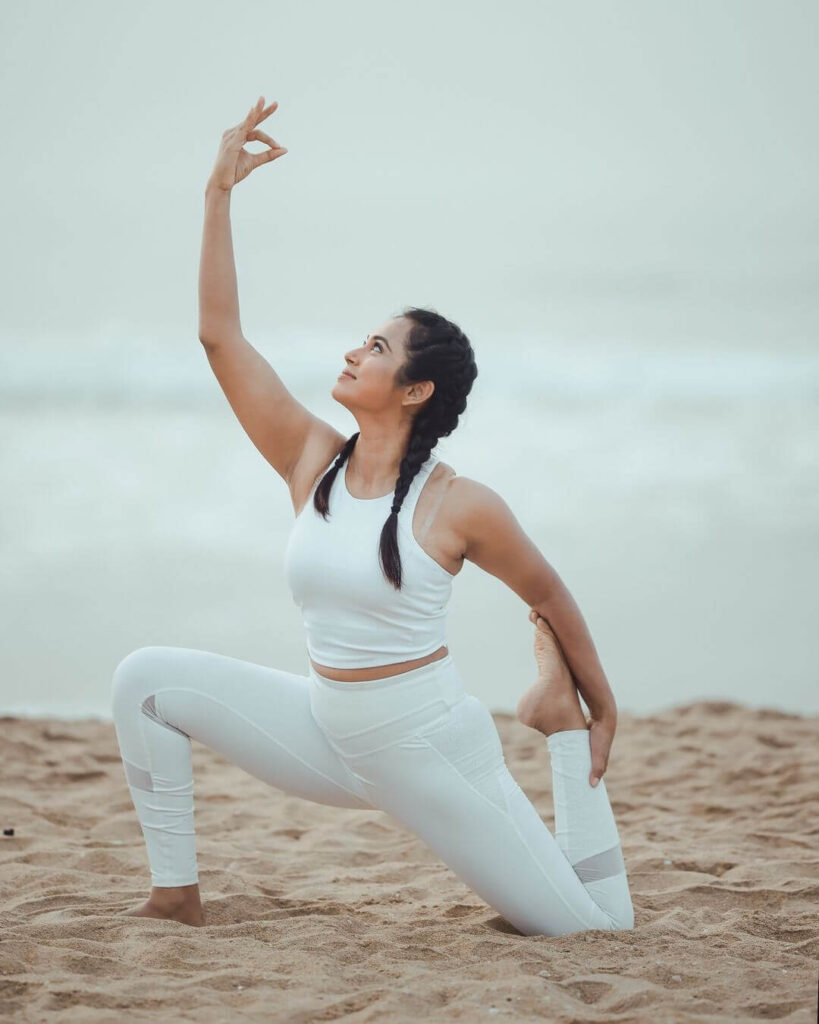 Ramya Pandian in sexy white outfit
