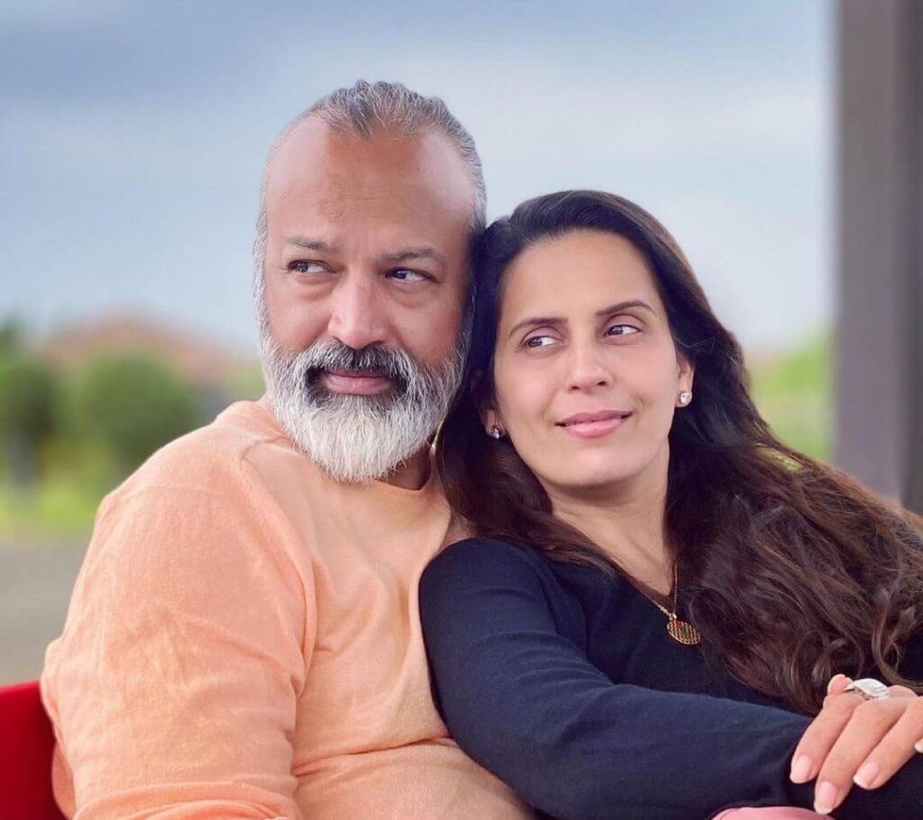 Sonali Khare with husband