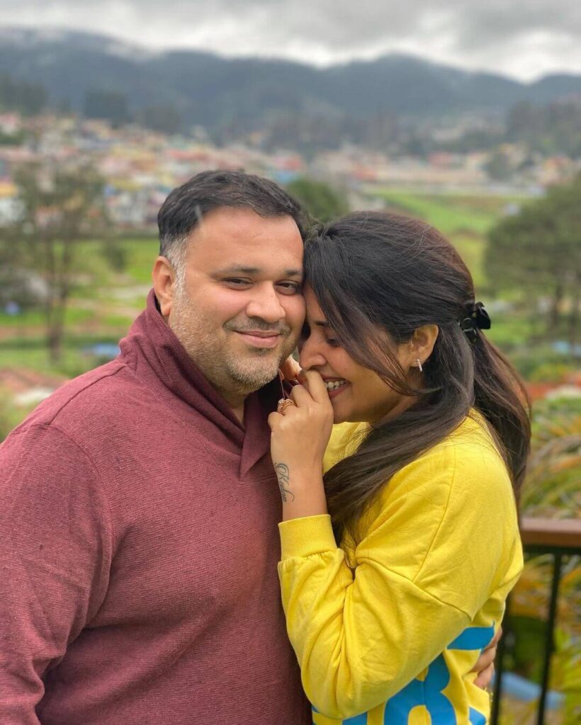 Anasuya Bharadwaj with husband