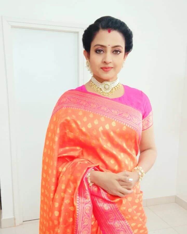 Actress Indraja in saree