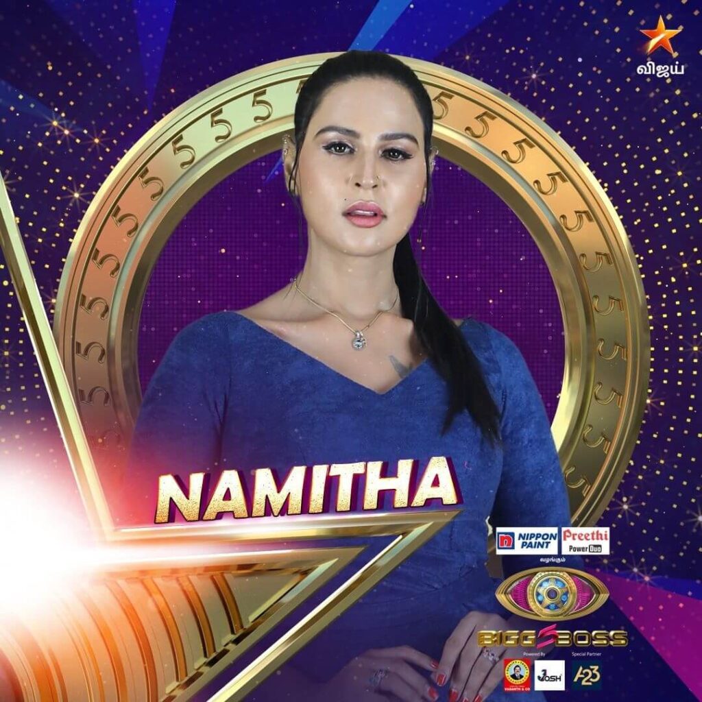Namitha Marimuthu in Bigg Boss Tamil 5