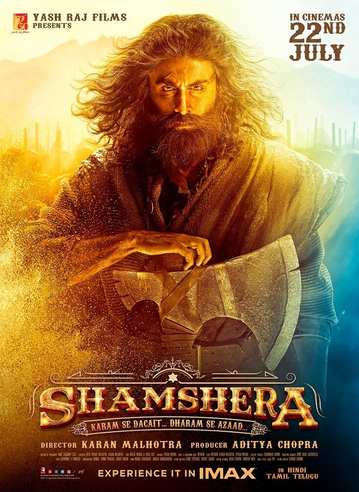 Shamshera movie poster