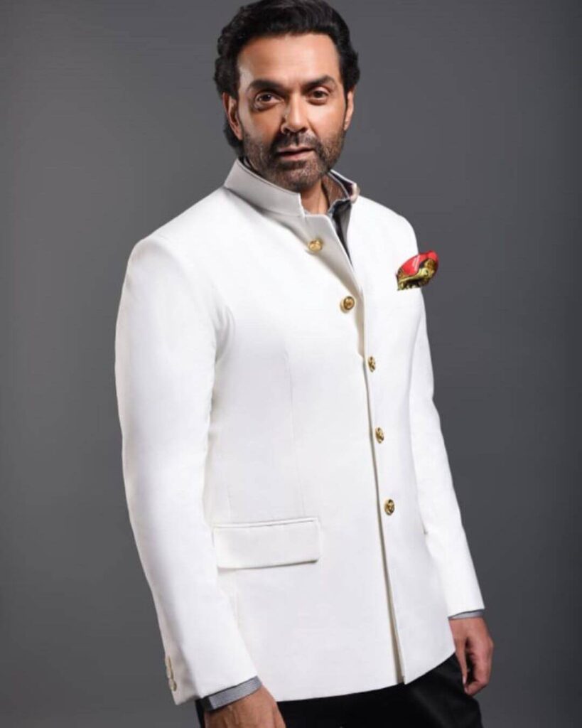 Bobby Deol in white suit