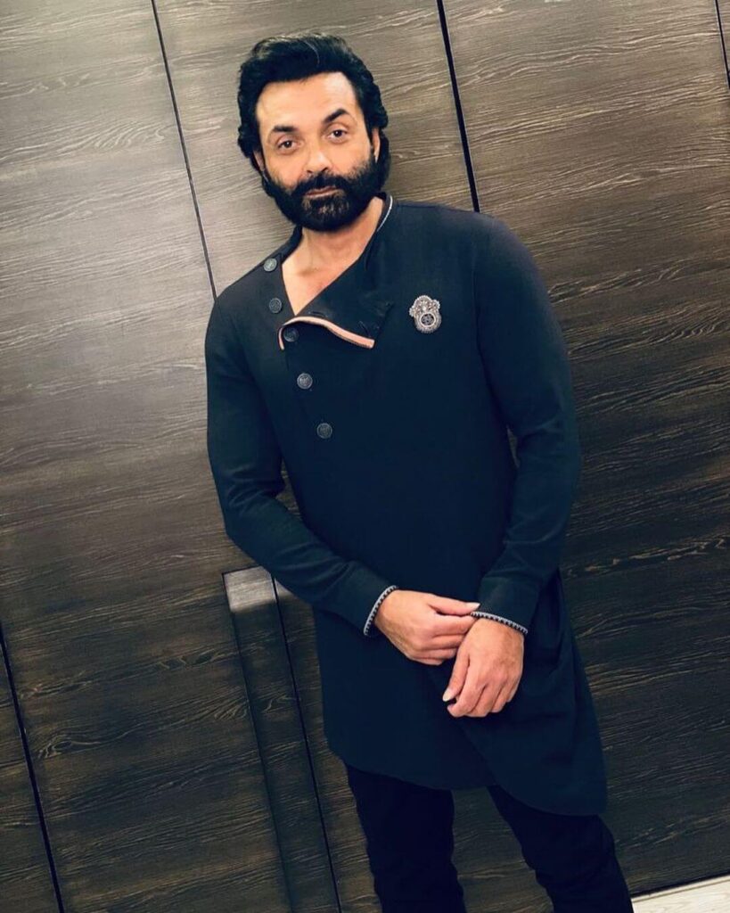 Bobby Deol in dark blue outfit