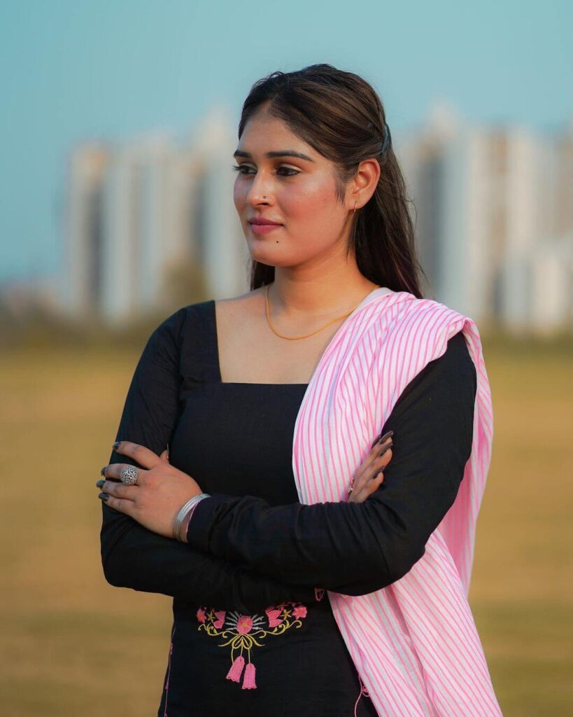 Kiran Bajwa in black salwar 