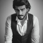 Arjun Kapoor black and white picture