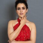 Sanya Malhotra in sexy red dress