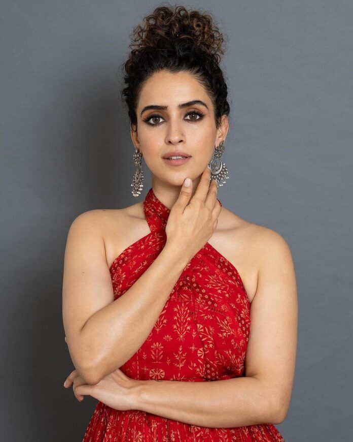 Sanya Malhotra in sexy red dress